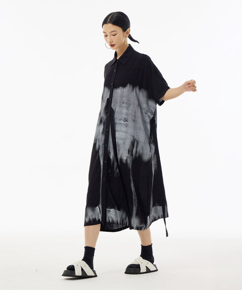 Blurred Print Dress
